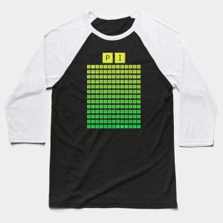 Pi Chart (Green Yellow) Baseball T-Shirt